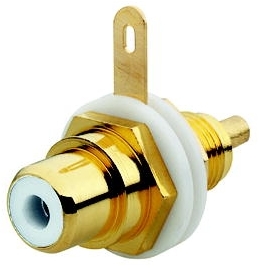 ABB 0230-0-0451 Разъём RCA/CINCH (колокольчик/тюльпан), диапазон от 20 Гц до 20 кГц, цвет белый