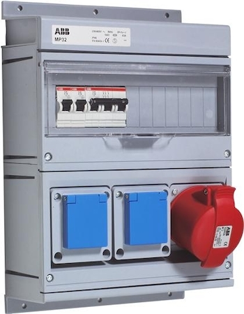 ABB 2CMA168994R1000 Modular Combi Plastic , 32A, 1x3P+N+E 32A, two S201 C16, one S203 C32 250x430x160, 2x10/16A, IP44