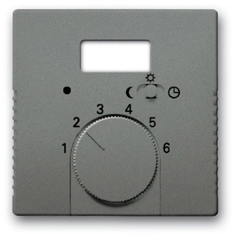 ABB 1710-0-3850 Плата центральная (накладка) для механизма терморегулятора (термостата) 1095 UTA, 1096 UTA, серия solo/future, цвет meteor/серый металлик