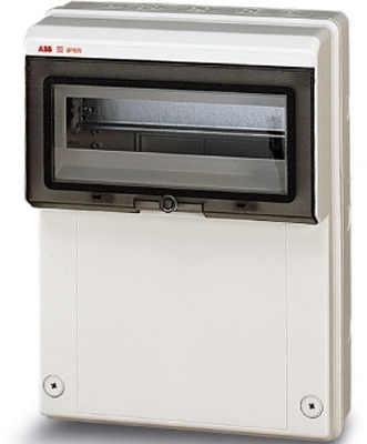 ABB 13204 Бокс с глух.пер.стенкой 275х370х140 на 12М серый