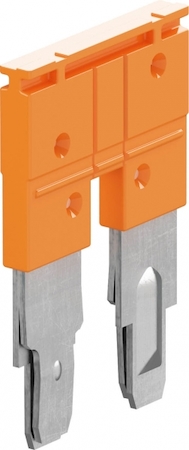 ABB 1SNK912302R0000 Перемычка JB12-2, 2 полюса, для втычных клемм ZK16 и винтовых клемм ZS25, оранжевая