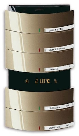 ABB 6300-0-1229 6327-21 Сенсор 5-и клавишный с терморегулятором triton бронза