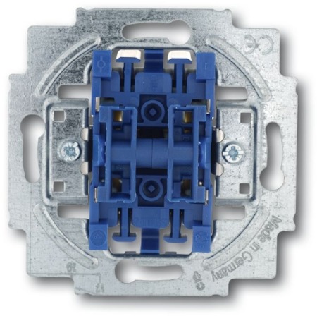 ABB 1012-0-1309 Механизм 1-клавишного, 1-полюсного выключателя жалюзи, с фиксацией, 10А 250В