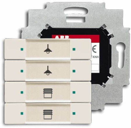 ABB 6117-0-0249 6127/01-896-500 Сенсор 4-клавишный с коплером в комплекте, chaley-white