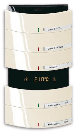 ABB 6300-0-1344 6327-22G-101 Сенсор 5-и клавишный с терморегулятором triton белый глянцевый