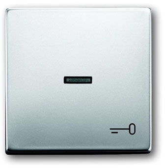 ABB 1751-0-2960 Клавиша для механизма 1-клавишного выключателя/переключателя/кнопки, с прозрачной линзой и символом "КЛЮЧ", серия pur/сталь