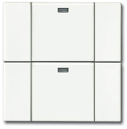 ABB 6116-0-0163 6126-84-500-101 Сенсор 2-х клавишный, FM, альпийский белый