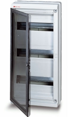 ABB 12756 EUROPA IP65 бокс настенный 36М (3х12) прозр.дверь серый
