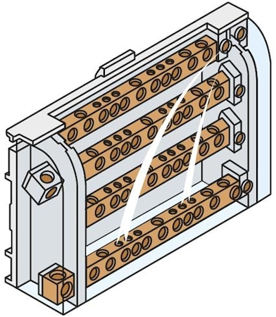 ABB AD1027 Voedingsblok 160A 4Pol 160mm