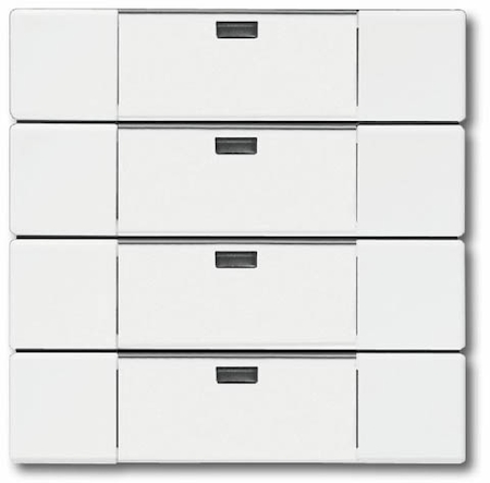 ABB 6730-0-0040 Радиопередатчик настенный клавишный 6733-84-500, 4-канальный, solo/future, альпийский белый