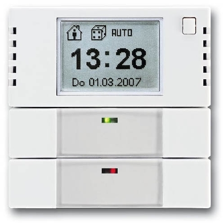 ABB 6136-0-0172 6128/10-84-101 Таймер с дисплееем и сенсором 2-канальный, FM, альпийский белый