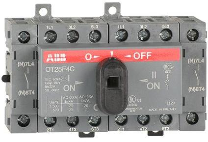 ABB 1SCA104877R1001 Manual change-over switch, I-O-II -operation, open transition
