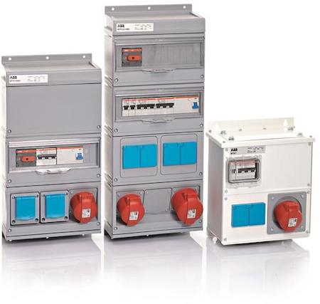 ABB 2CMA168988R1000 Modular Combi 63 A, Plastic, One 16A, 32A and one 63A (346-415V) outlet (3P+N+E) MCB two S201 C16, one S203 C16 one S203 C32 and one S203 C63 One double schuko outlet and one single (1P+E) 10/16A (250 V, three in total) RCD F204 A-63/0,03