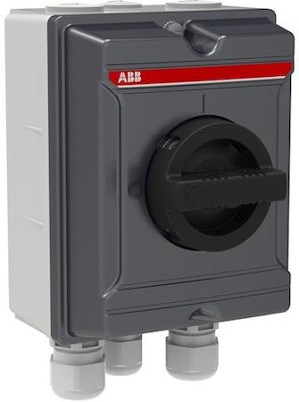 ABB 1SCA142685R1001 Switch Disconnector including N- and PE-terminals. Two cable glands included. Padlockable handle.