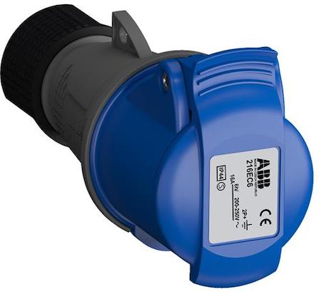 ABB 2CMA102003R1000 Industrial Connectors, 2P+E, 16A, 200 … 250 V