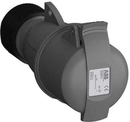 ABB 2CMA102027R1000 Industrial Connectors, 2P+E, 32A, Optional voltage V