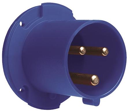 ABB 2CMA167212R1000 Inlet, panel mounting, 6h, 63A, IP44, unified flange, straight, 2P+E