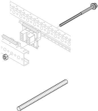 ABB 1STQ007434A0000 10 stainless steel tie rods l=120mm
