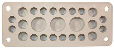 ABB 2CMA199116R1000 Modular Combi CWT-3 FL21 cable gland, 25 pcs of prepared holes ( 3 pcs max 30mm,  6pcs max 18mm,  16pcs max 14mm) suitable for Modular Combi in metal.