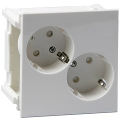 ABB AUD10 Блок розеток в сборе (розеточный пост), ProDuct, 2 SCHUKO, белый