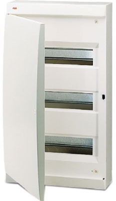 ABB 12246 UNIBOX бокс настенный 36М непрозр.дверь белый (без клемм)