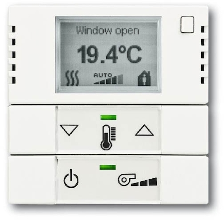 ABB 6134-0-0239 6124-884-102 Терморегулятор комнатный с дисплеем, FM, белый бархат