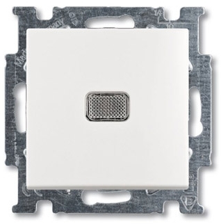 ABB 1413-0-1081 Выключатель без фиксации и N-клеммой с клавишей, 1 полюс, нормал ьно-открытый контакт, альпийский белый