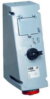 ABB 2CMA162895R1000 Switched interlocked socket-outlet prepared for MCB/RCD, 6h, 16A, IP67, 3P+N+E