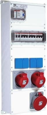 ABB 2CMA179353R1000 Бокс M63/2JFB с розетками в сборе, металл, IP44