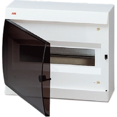 ABB 122620006 UNIBOX бокс настенный 12М прозр.дверь белый (с клемм)