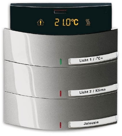ABB 6300-0-1215 6326-20-101 Сенсор 3-х клавишный с терморегулятором triton платина