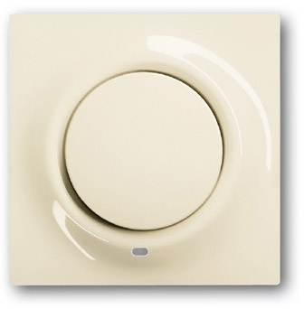 ABB 1753-0-0076 Клавиша для механизма 1-клавишного выключателя/переключателя/кнопки, с лампой подсветки и красной линзой серия impuls, цвет слоновая кость