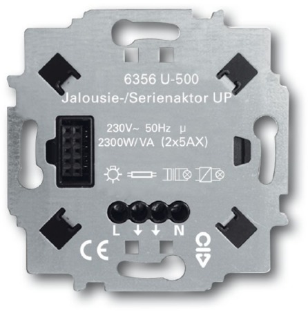 ABB 6310-0-0099 6356 U-500 Жалюзиактор/реле 2 кан., 2300Вт, FM