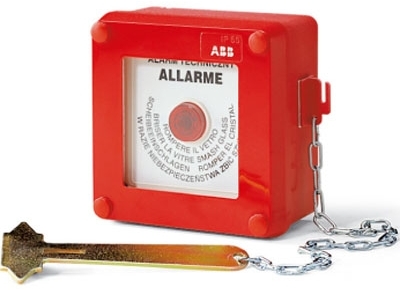 ABB 13180 LIVORNO бокс авар.настенный с кнопкой красн. IP55