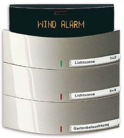 ABB 6300-0-1022 6323-79 Сенсор 3-х клавишный с ИК-приемником и LCD-дисплеем triton шампань-металлик