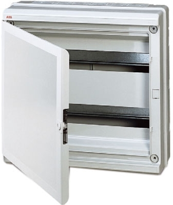 ABB 12735 EUROPA IP65 бокс настенный 36М (2х18) непрозр.дверь серый