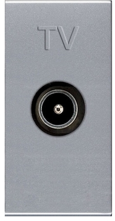 ABB N2150.7 PL Механизм ТВ розетки, простой, 1-модульный, серия Zenit, цвет серебристый