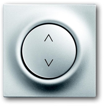ABB 6430-0-0338 Клавиша для механизма электронного выключателя Busch-Jalousiecontrol 6411 U-101, 6411 U/S-101, 6418 U, реле 6402 U, серия impuls, цвет серебристый металлик