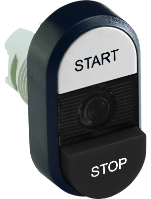 ABB 1SFA611148R1106 White/Black Modular Double Pushbutton