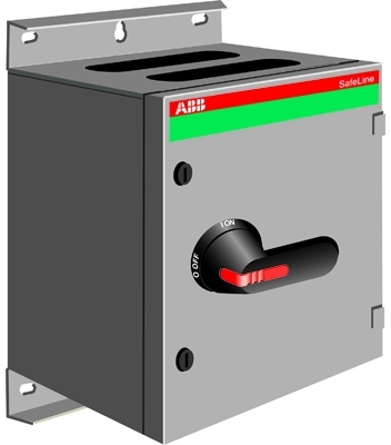 ABB 1SCA022281R5260 Рубильник в боксе OT125ELCC3TZ до 125А(АС23A) 3-полюсный, 1НО+1НЗ доп.контакт, под фланцы C