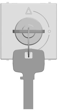 ABB N2253.1 BL Механизм выключателя с ключом на 3 положения, с фиксацией, 2-модульный, серия Zenit, цвет альпийский белый