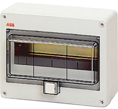 ABB 12650 EUROPA IP55 бокс настенный 10М прозр.дверь серый
