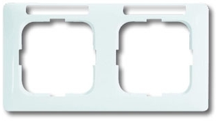 ABB 1754-0-4060 Рамка 2-постовая, горизонтальная, с полем для надписи, серия Reflex SI linear, цвет альпийский белый