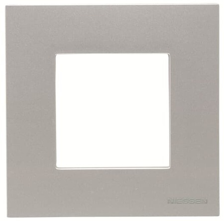 ABB 2CLA227110N1301 Рамка 1-постовая, 2-модульная, базовая, серия Zenit, цвет серебристый