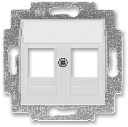2CHH291018A4016 Накладка с суппортом ABB Levit для информационных разъёмов серый