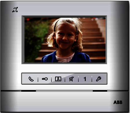 ABB 2TMA070020W0061 Абонентское устройство 4,3, классик, с индукционной петлёй, белый матовый