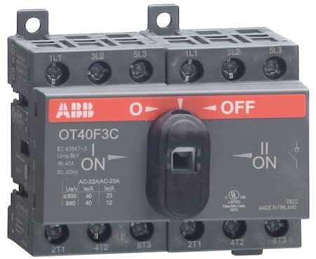 ABB 1SCA022605R9920 Реверсивный рубильник OT25E3C до 25А 3 полюсный (без ручки управ ления)