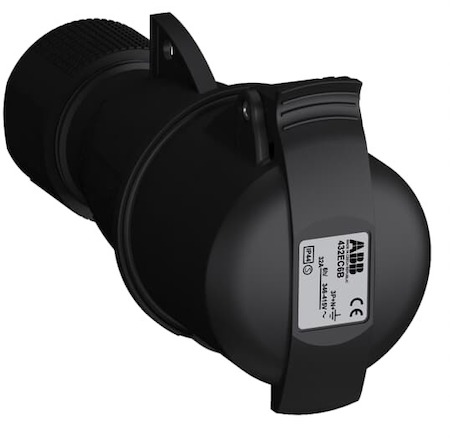 ABB 2CMA103592R1000 Розетка кабельная Easy<(>&<)>Safe 432EC6B,32А,3P+N+E,IP44,6ч, черн