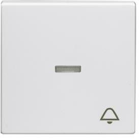 ABB 2TKA000564G1 Клавиша для 1-клавишных вызвонокателей/переключателей/кнопок с символом звонок, прозрачная линза, Impressivo, белый