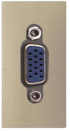 ABB 2CLA215550N1901 Механизм VGA (DE-15) 3.5мм разъёма, 1-модульный, серия Zenit, цвет шампань
